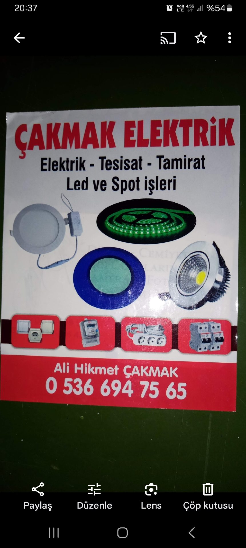 Elektrikçi hizmeti