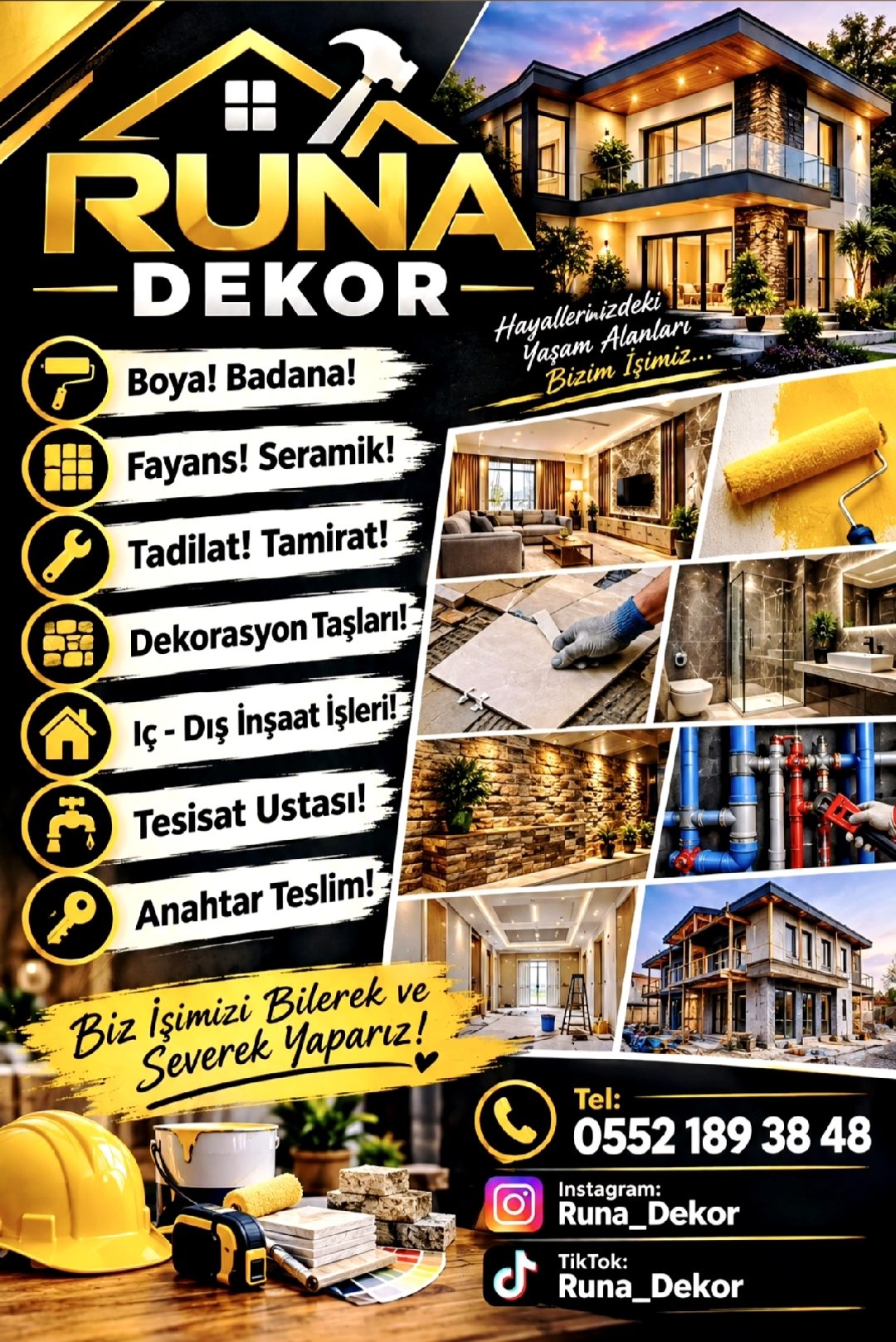 Boya & Badana! Tadilat & Tamirat! Tesisat! Fayans! Seramik! Kapı Boyama!